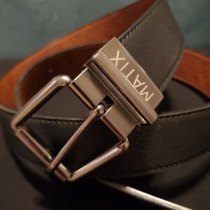MATIX Black Faux Leather Men's Belt
